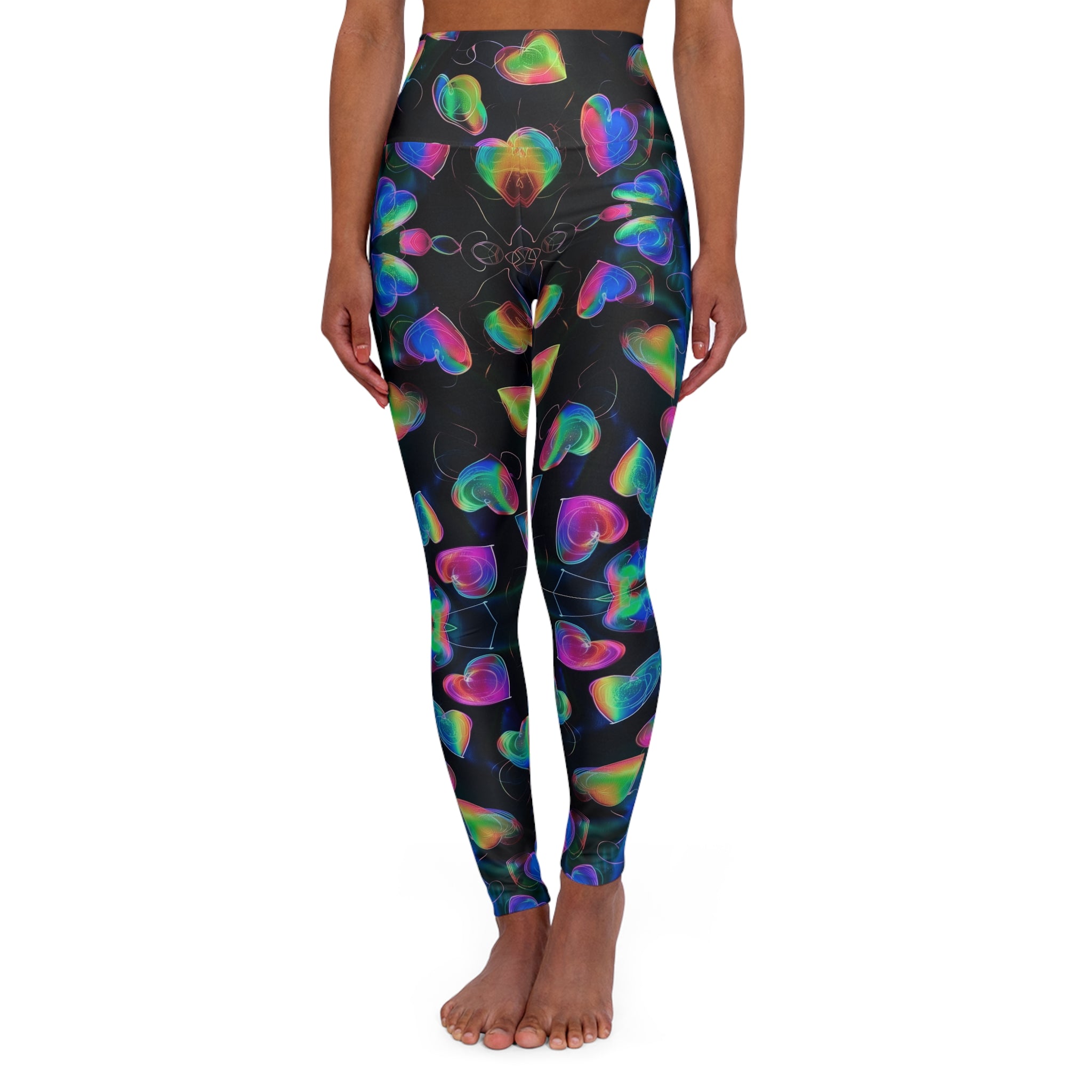 High waisted neon leggings hotsell